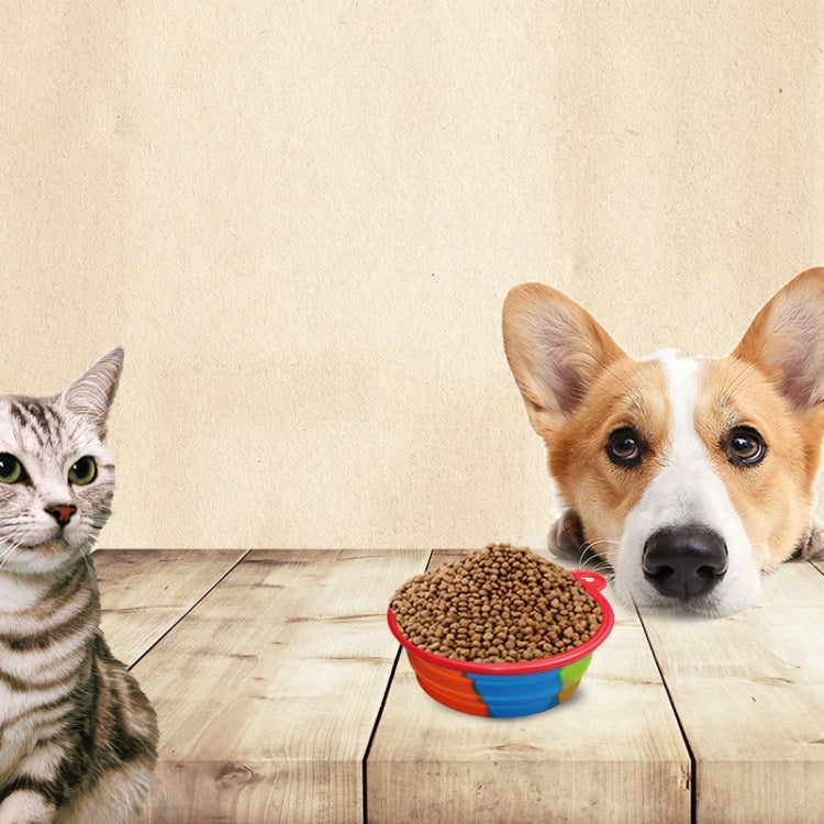 Silicone Folding Outfit Portable Travel Bowl Dog Feeder Water Food Dog Bowl Container