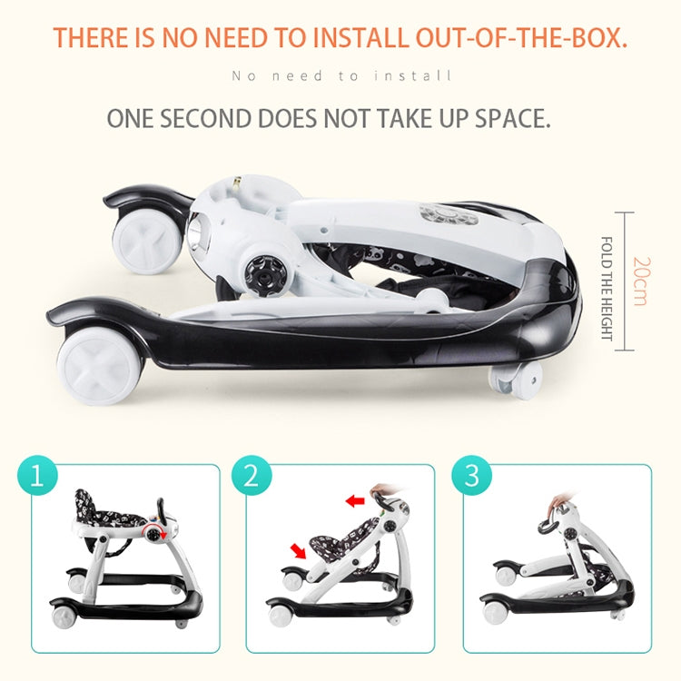 Multi-function Baby Walker Anti-rollover 6/7-18 Months Can Sit Can Push Foldable Baby Walkers