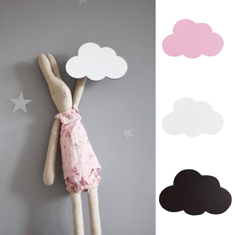 Nordic Style Cartoon Cloud Kids Room Wooden Sticker Home Decor(White)