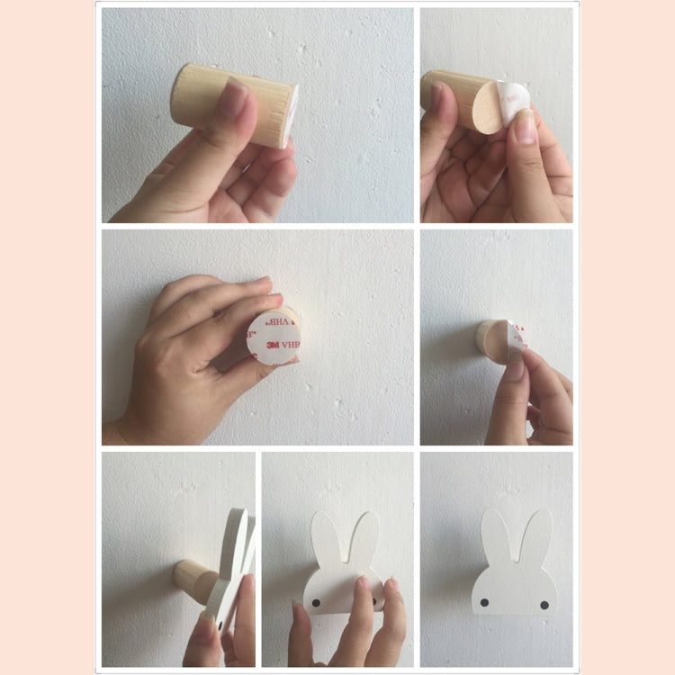 Nordic Style Cartoon Cloud Kids Room Wooden Sticker Home Decor(White)