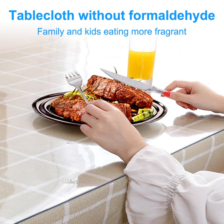 Waterproof Oilproof PVC Placemat Soft Glass Tablecloth Tea Table Mat