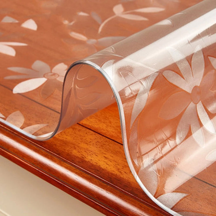 Waterproof Oilproof PVC Placemat Soft Glass Tablecloth Tea Table Mat,Size:40x80cm