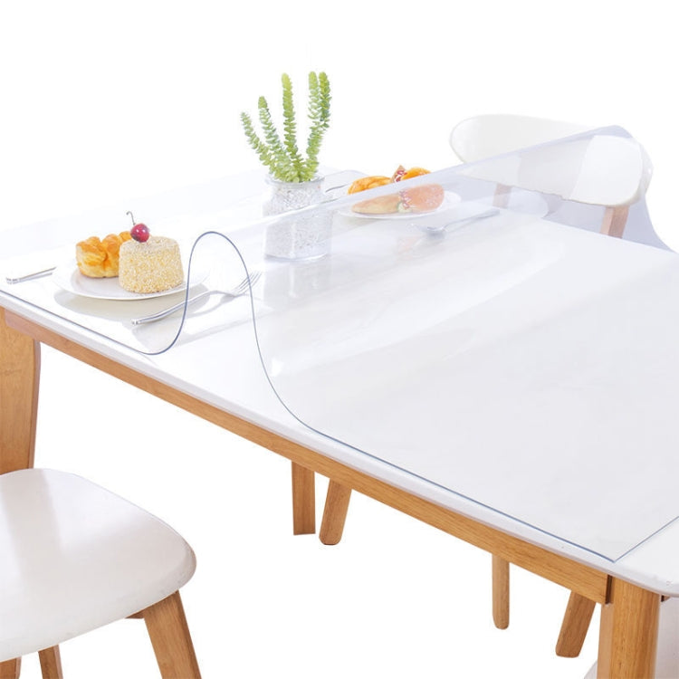 Waterproof Oilproof PVC Placemat Soft Glass Tablecloth Tea Table Mat,Size:40x100cm