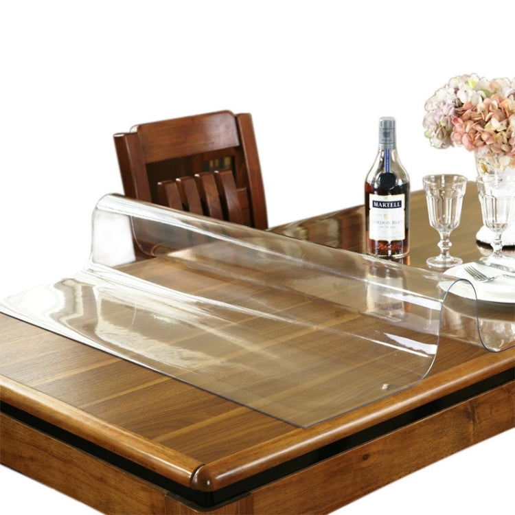 Waterproof Oilproof PVC Placemat Soft Glass Tablecloth Tea Table Mat,Size:40x210cm