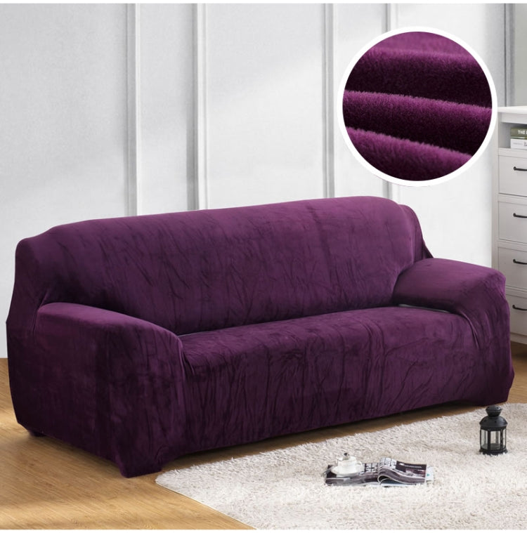 Plush Fabric Sofa Cover Thick Slipcover Couch Elastic Sofa Covers Not Include Pillow Case, Specification:2 seat 145-185cm