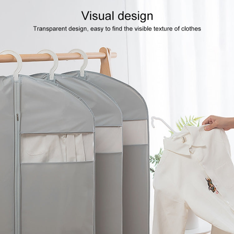 Thicken Solid PEVA Clothing Dust Cover Suit Coat Waterproof Protector Storage Bag with Zipper(Lemon Yellow)