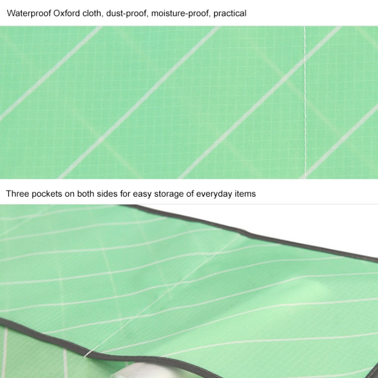 Twill Refrigerator Dust Cover Home Appliance Top Waterproof Cover Storage Hanging Bag(Green)