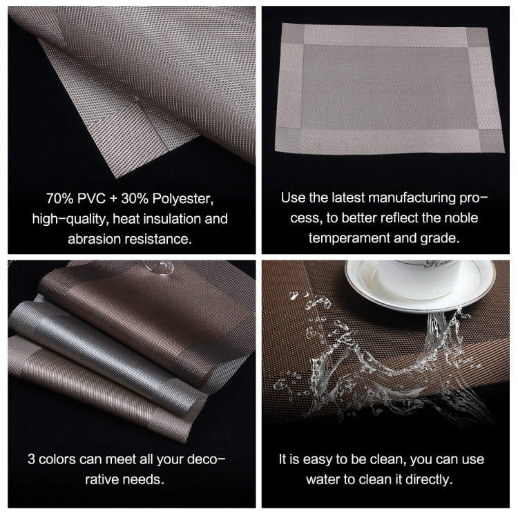 10 PCS Placemat Fashion PVC Dining Table Mat Fisc Pads Bowl Pad Coasters Waterproof Table Cloth Pad Slip-resistant Pad