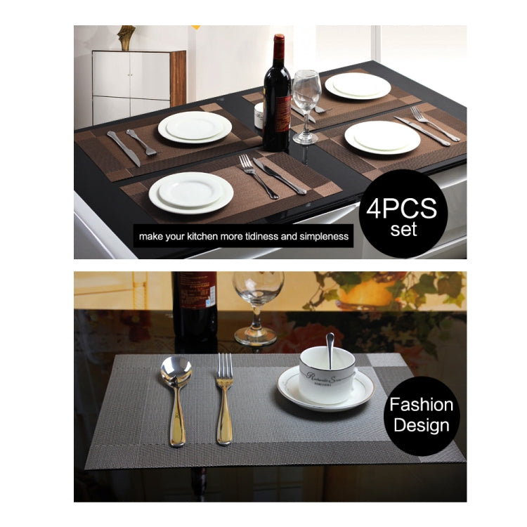 10 PCS Placemat Fashion PVC Dining Table Mat Fisc Pads Bowl Pad Coasters Waterproof Table Cloth Pad Slip-resistant Pad