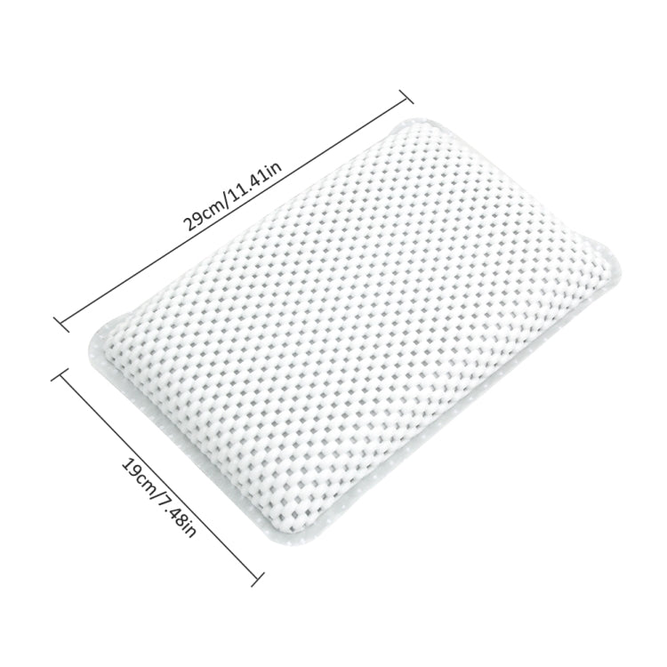 2 PCS Soft Waterproof Thickened Bathtub Pillow with Suction Cup