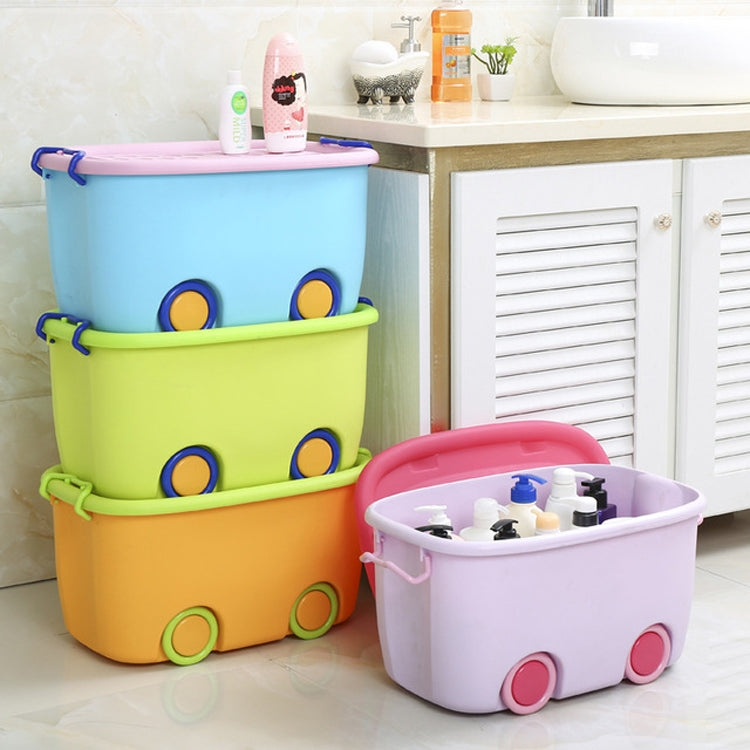 Sundries Finishing Plastic Drawer Locker Baby Toy Storage Box with Pulley, Size:47x31.5x25cm