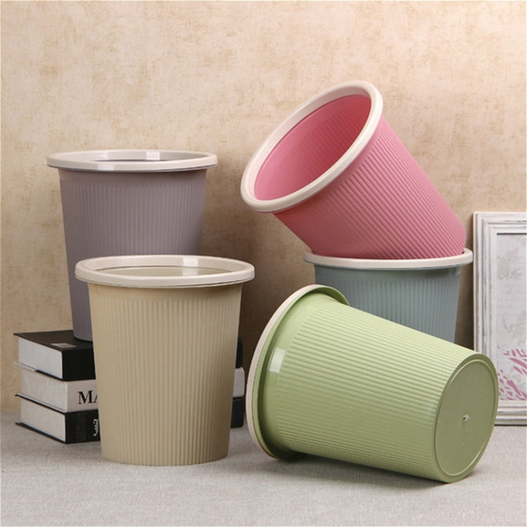 10 PCS Household Kitchen Bathroom Plastic Trash Can without Cover Lip, Size:L 25.5x28x18cm