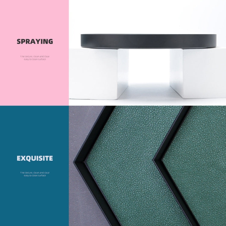 Hexagon PU Leather Wrought Iron Tray Entrance Key Debris Storage Box, Size:L