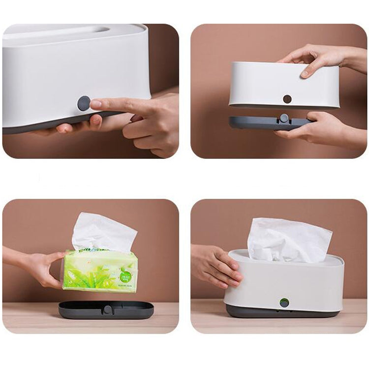 Creative Living Room Coffee Table Desktop Tissue Paper Storage Box Simple Tissue Box(Pink)