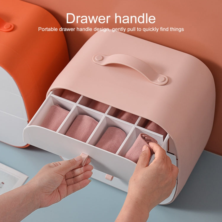 3 in 1 Drawer Type Combined Storage Box with Compartment Underwear Panties