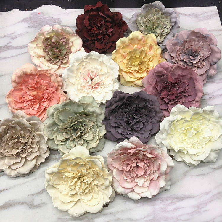 3 PCS DIY Cloth Retro Flower Simulation Big Peony Camellia Flower Floral Home Decoration