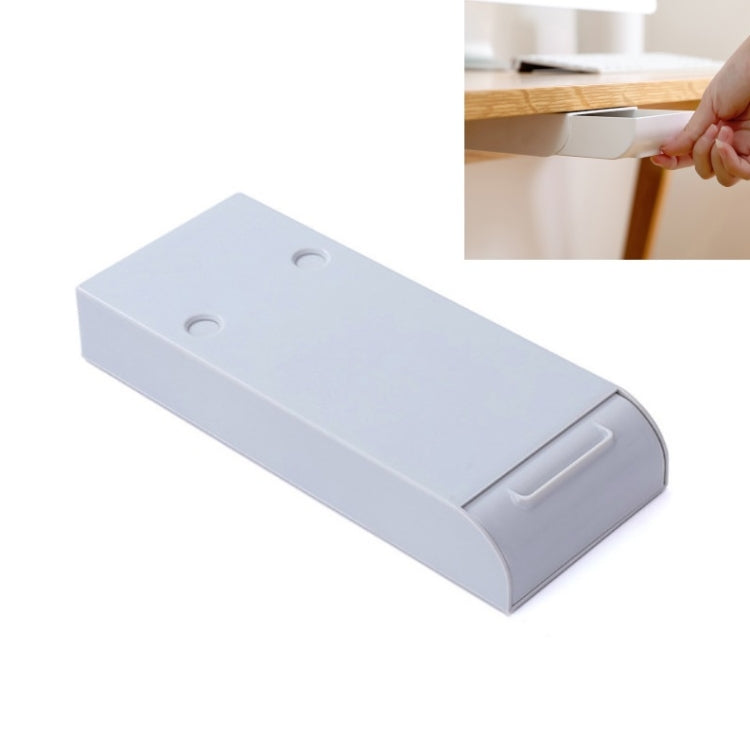 2 PCS Home Bottom Drawer Storage Box Student Stationery Box Desk Hidden Paste Debris Storage Box