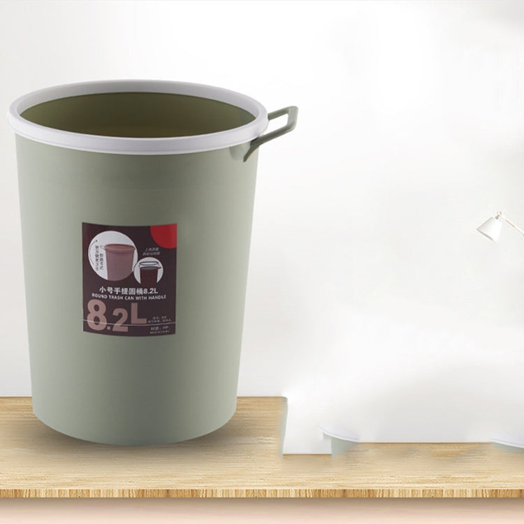 5 PCS 8.2L Office Kitchen Household Wet and Dry Sorting Sanitary Bucket Round Trash Can with Handle