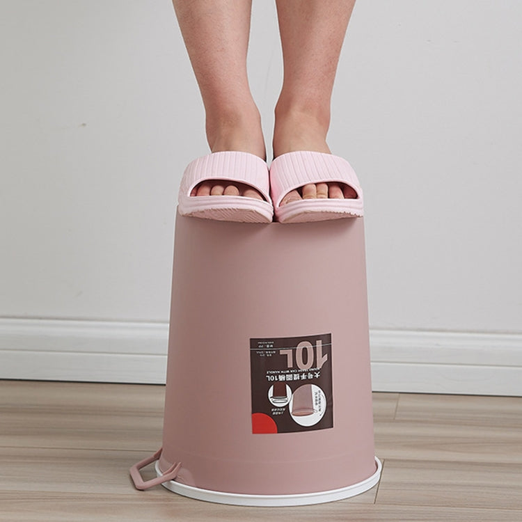 5 PCS 8.2L Office Kitchen Household Wet and Dry Sorting Sanitary Bucket Round Trash Can with Handle