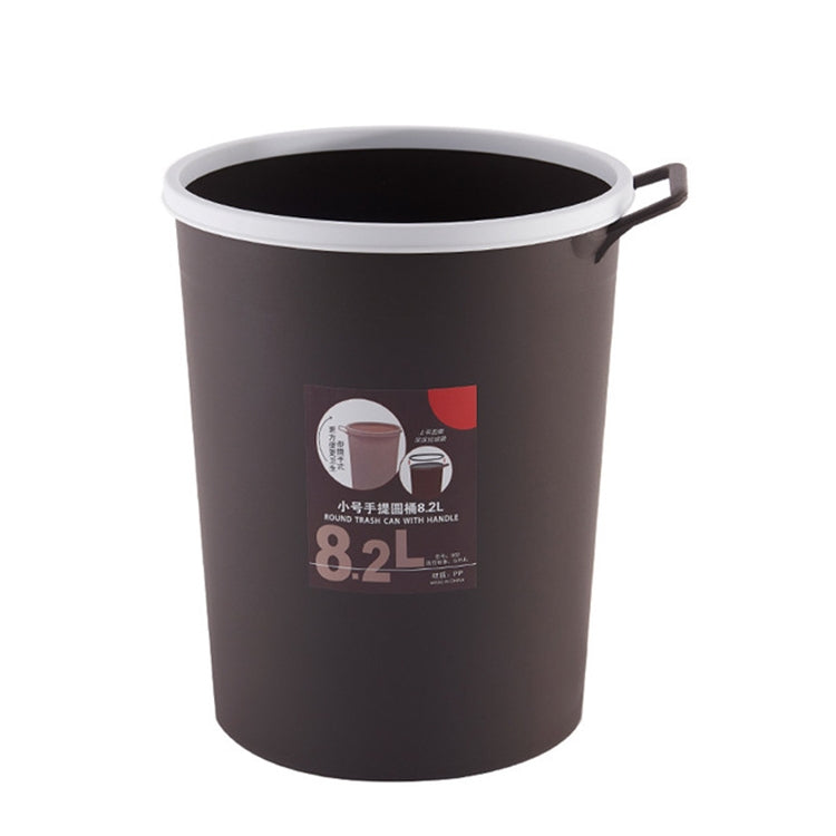 5 PCS 8.2L Office Kitchen Household Wet and Dry Sorting Sanitary Bucket Round Trash Can with Handle