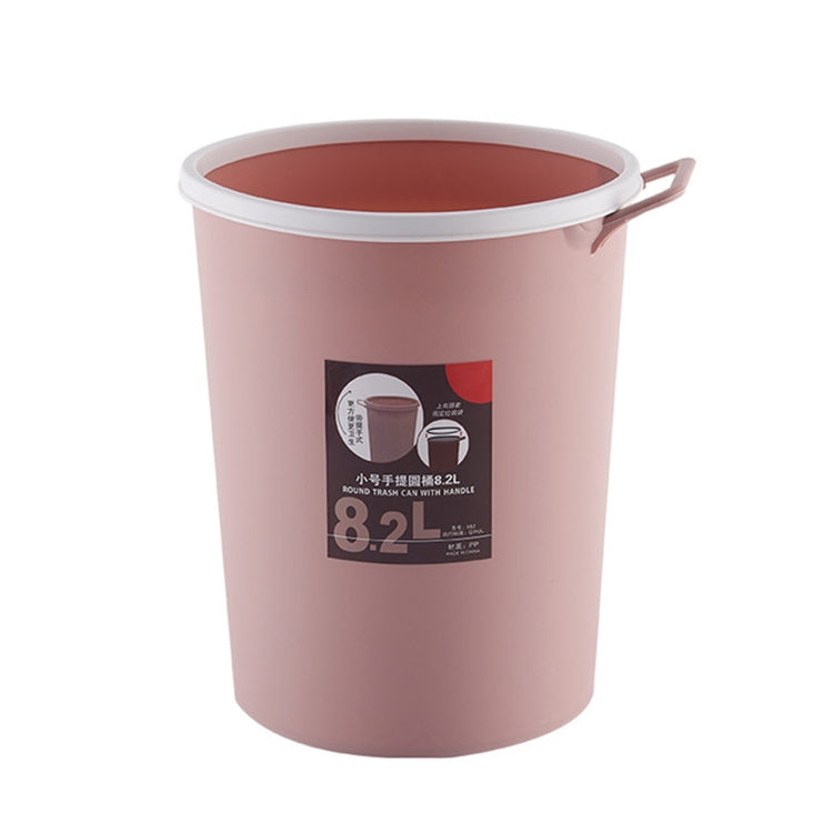 5 PCS 8.2L Office Kitchen Household Wet and Dry Sorting Sanitary Bucket Round Trash Can with Handle