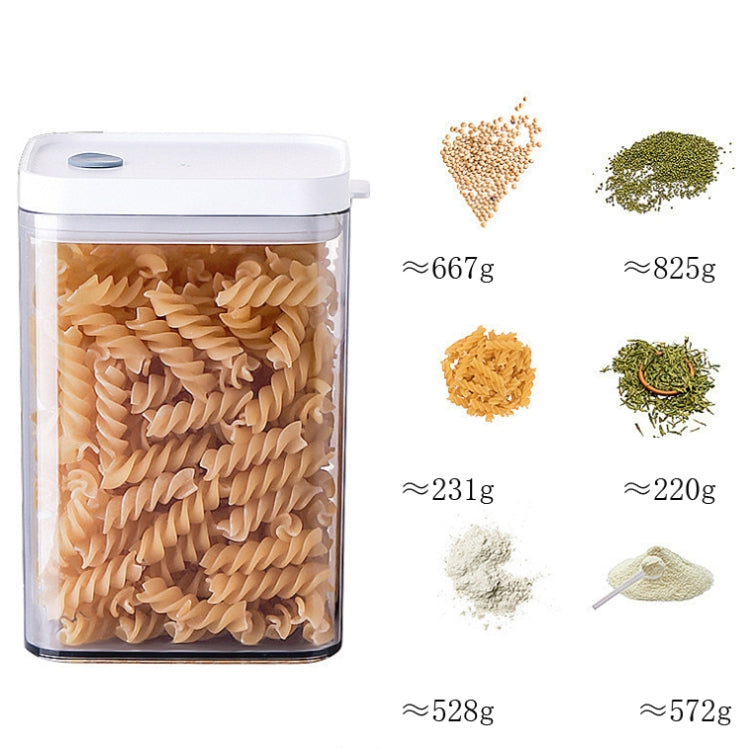 Household Coarse Grain Transparent Sealed Jar Food Grade Storage Jar Dried Fruit Snack Storage Jar with Lid, Capacity:1100ml