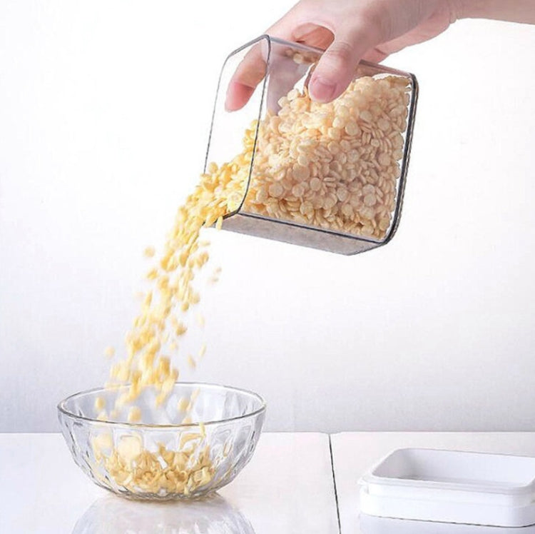 Household Coarse Grain Transparent Sealed Jar Food Grade Storage Jar Dried Fruit Snack Storage Jar with Lid, Capacity:1100ml