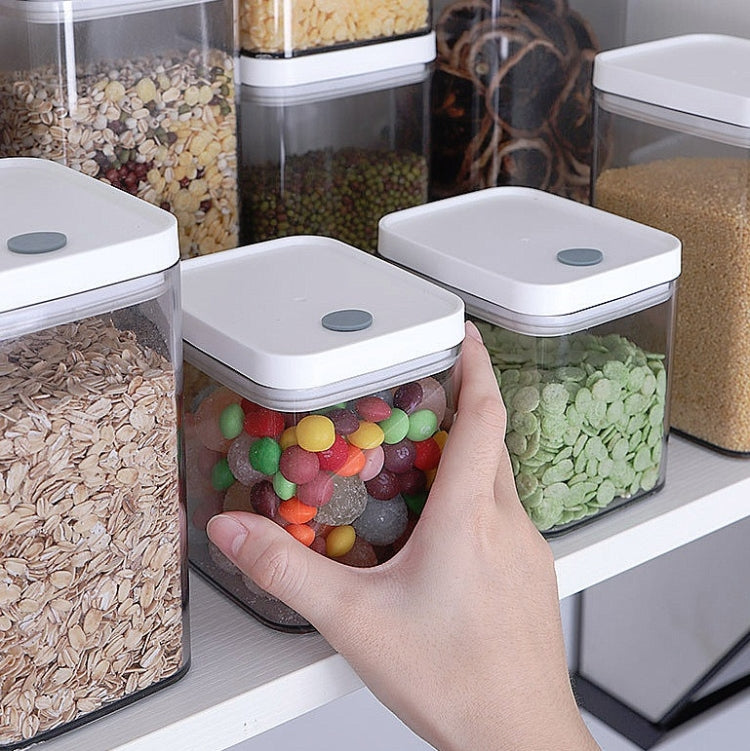Household Coarse Grain Transparent Sealed Jar Food Grade Storage Jar Dried Fruit Snack Storage Jar with Lid, Capacity:1100ml