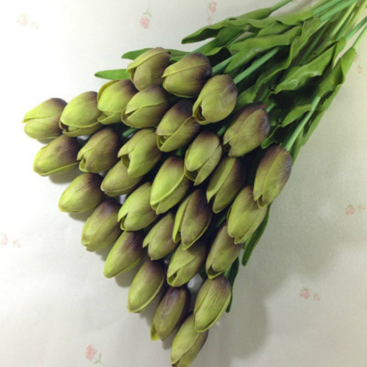 10 PCS Simulation PU Mini Tulip Artificial Flowers Silk Flowers Wedding Home Fake Flowers