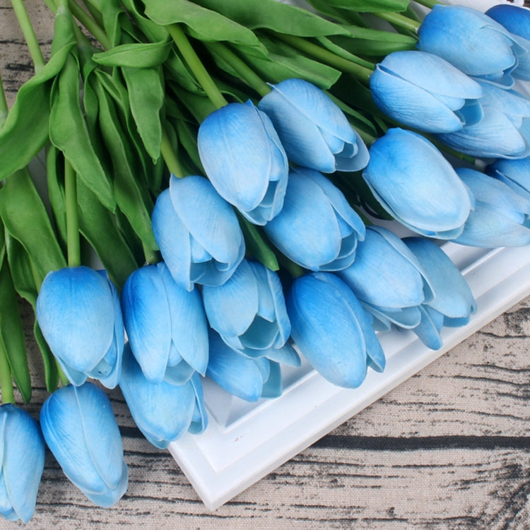10 PCS Simulation PU Mini Tulip Artificial Flowers Silk Flowers Wedding Home Fake Flowers
