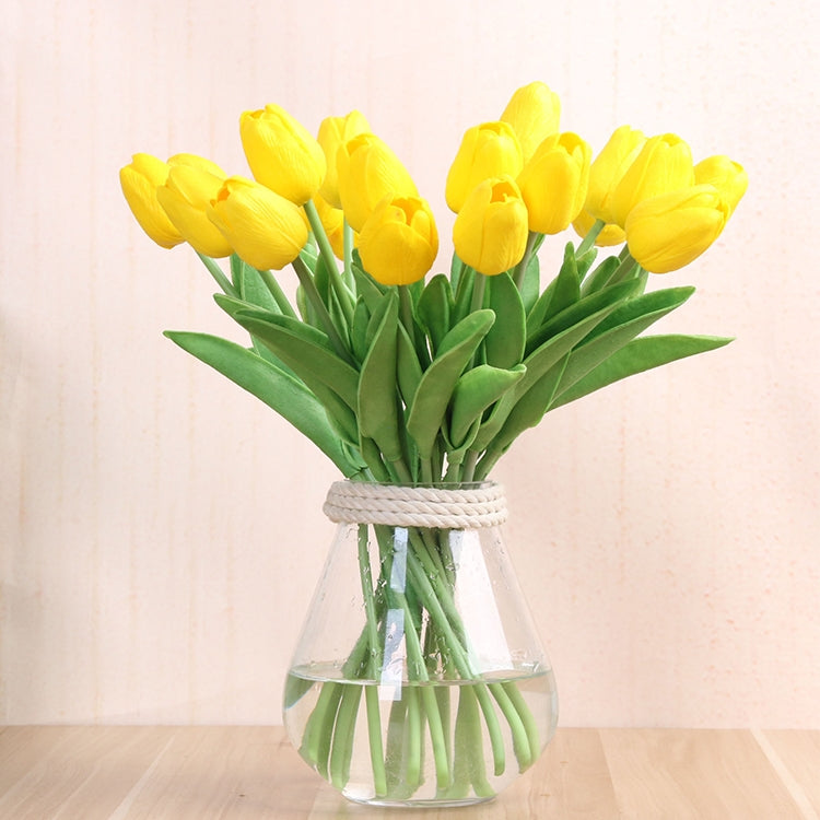 10 PCS Simulation PU Mini Tulip Artificial Flowers Silk Flowers Wedding Home Fake Flowers