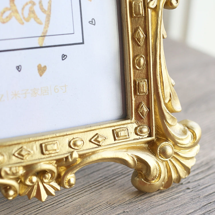 Luxury Baroque Style Gold Crown Decor Creative Resin Picture Desktop Frame Photo Frame