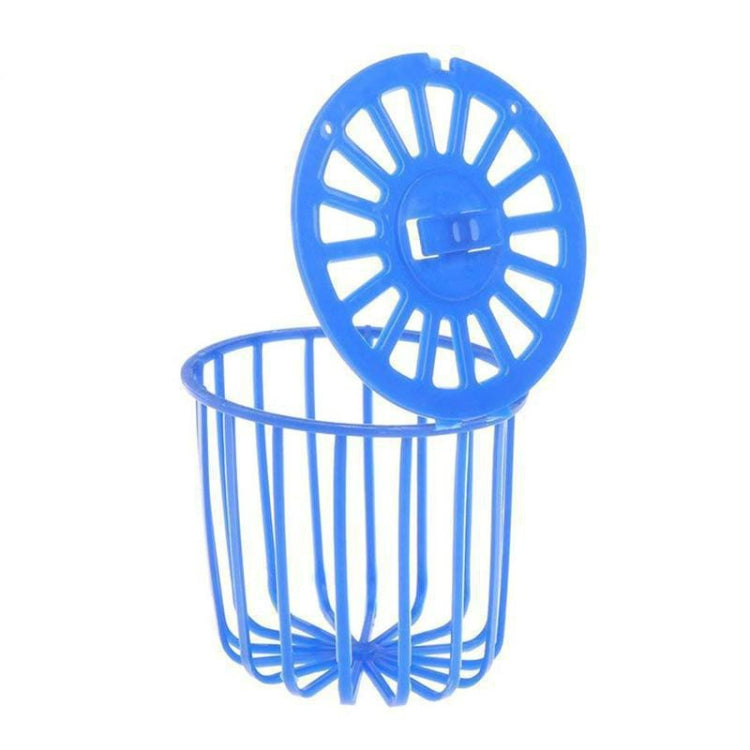 2 PCS Bird Parrot Feeder Cage Fruit Vegetable Holder Cage Hanging Basket Container Pet Bird Supplies(Blue)
