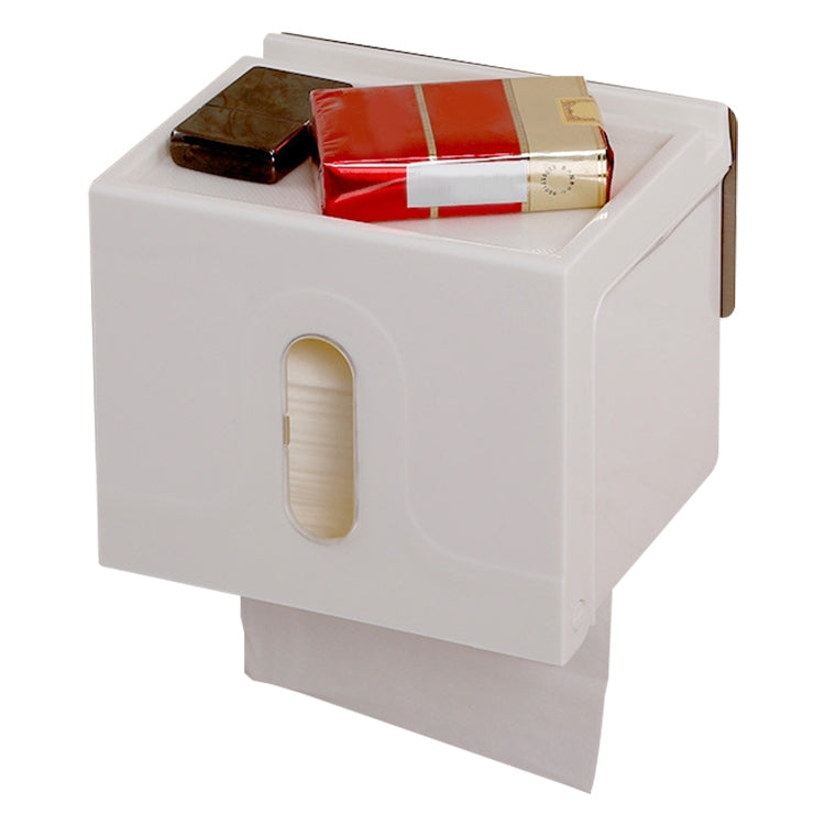 BZJ01 Home Suction Cup Bathroom Free Punching Tray Waterproof Toilet Paper Holder, Size: 16X13.5X13cm