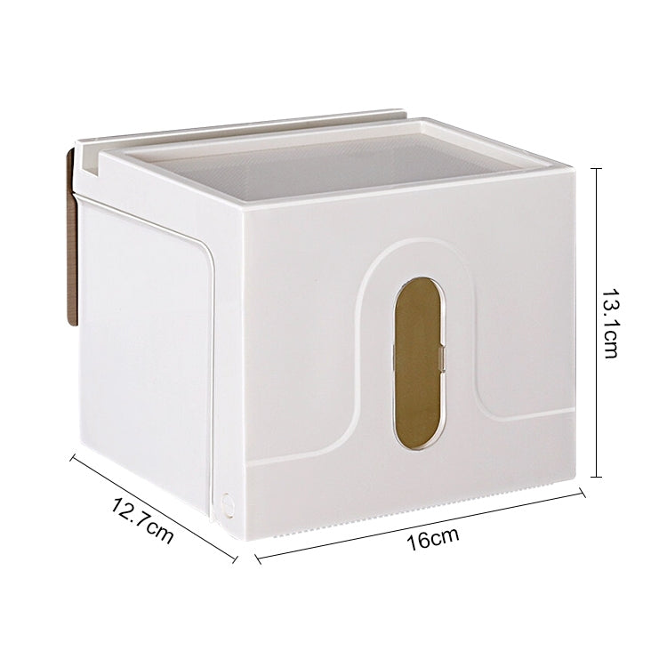 BZJ01 Home Suction Cup Bathroom Free Punching Tray Waterproof Toilet Paper Holder, Size: 16X13.5X13cm
