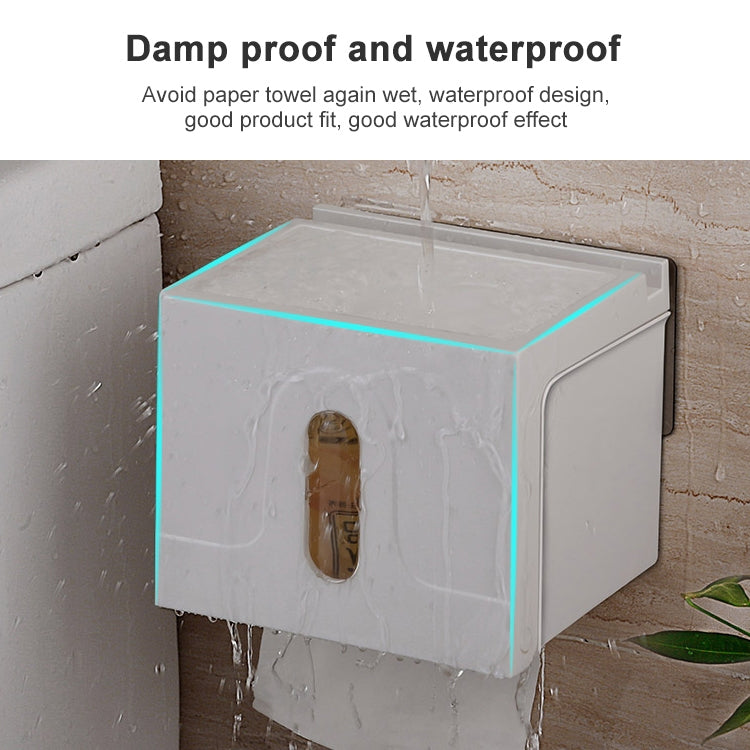 BZJ01 Home Suction Cup Bathroom Free Punching Tray Waterproof Toilet Paper Holder, Size: 16X13.5X13cm