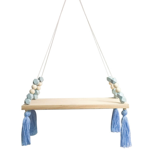 Solid Wood Macaron Octagonal Bead Fringed Placing Board