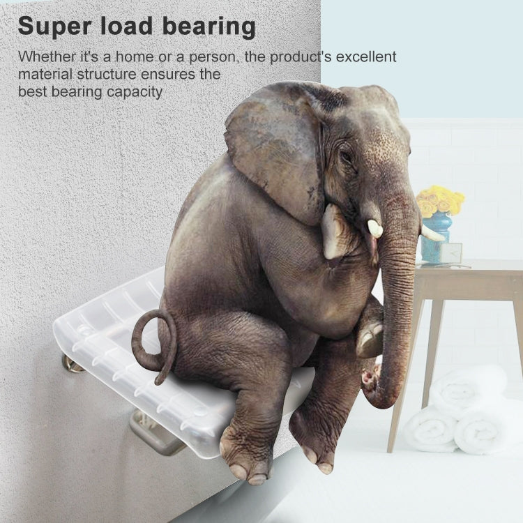 White Transparent Folding Solid Wood Wall Mounted Relaxation Shower Chair