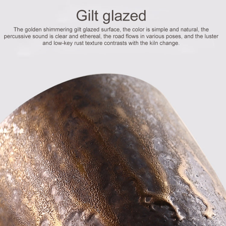 Gilt Glazed Wooden Handle Filter Tea Cup, Style:Large 007