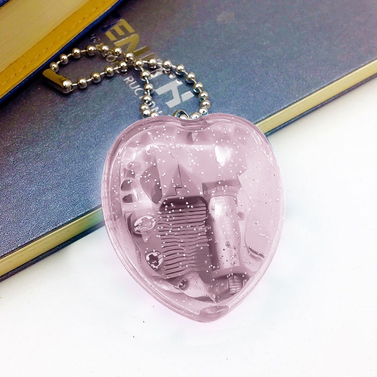 YKL-23 Mini Acrylic Heart-Shaped Music Box Key Chain