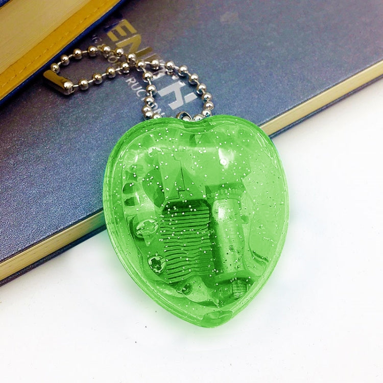 YKL-23 Mini Acrylic Heart-Shaped Music Box Key Chain