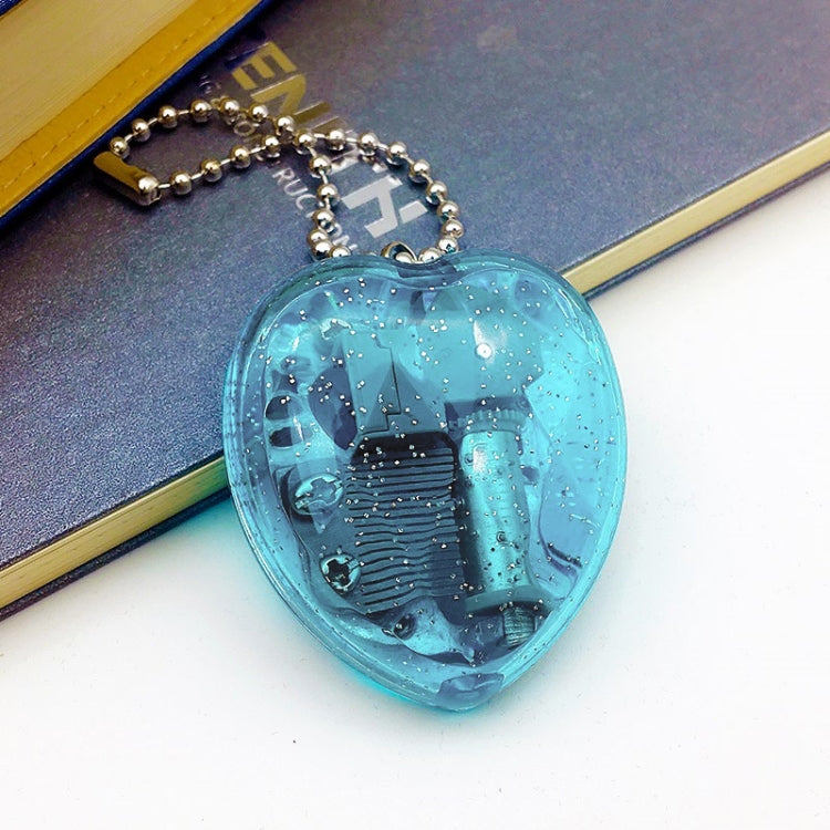 YKL-23 Mini Acrylic Heart-Shaped Music Box Key Chain