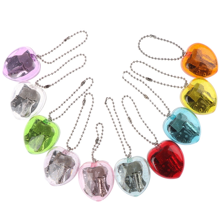 YKL-23 Mini Acrylic Heart-Shaped Music Box Key Chain
