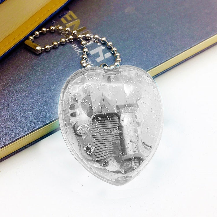 YKL-23 Mini Acrylic Heart-Shaped Music Box Key Chain