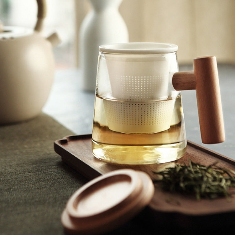 High Borosilicate Glass Sheep Fat Jade Porcelain Tea Leak Bubble Tea Cup, Capacity: 300ML, Style:Three Sheng Cup 7A