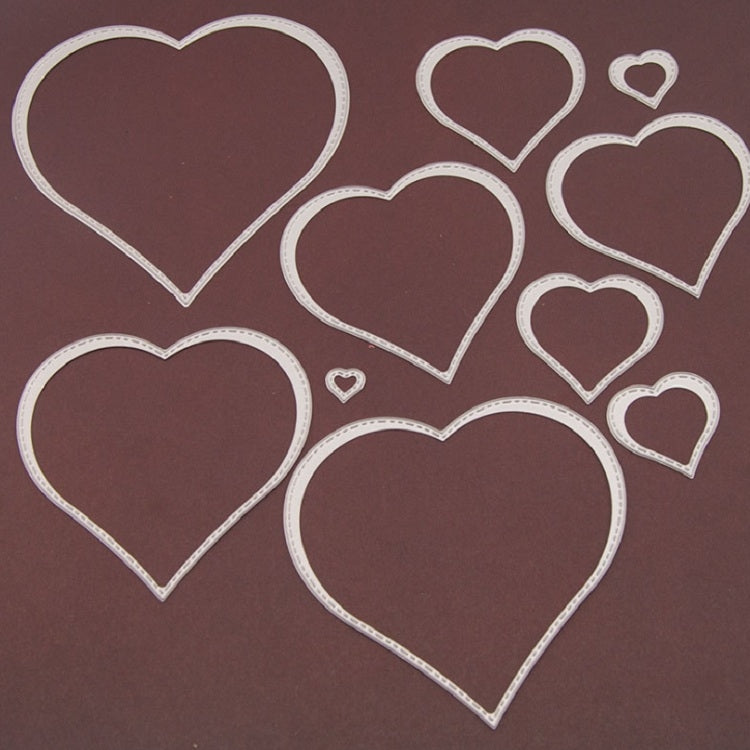 10 PCS/Set Of Metal Embossed Cutting Knife Mold Carbon Steel Paper Cutting Card Template Love Set