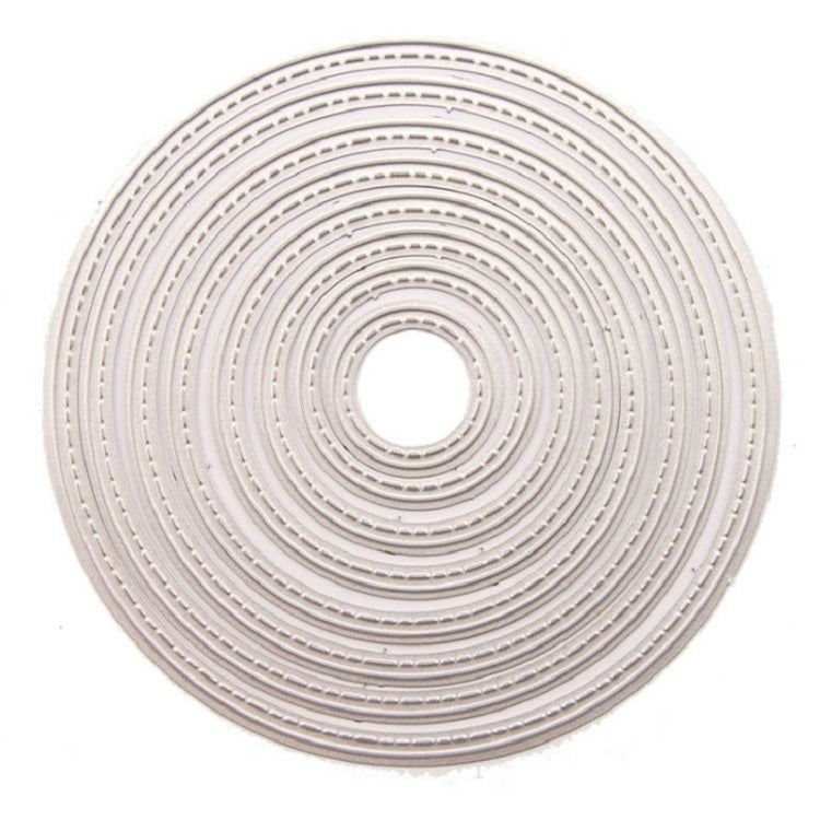 8 In 1 DIY Metal Embossed Cutting Die Carbon Steel Paper-cutting Card Round Template