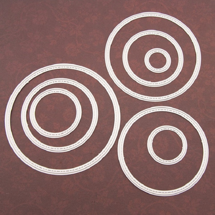 8 In 1 DIY Metal Embossed Cutting Die Carbon Steel Paper-cutting Card Round Template