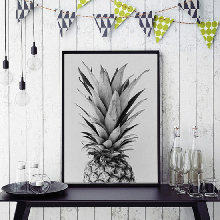 Modern Minimalist Pineapple Letter Frameless Decorative Painting Living Room Core, Size:15x20cm