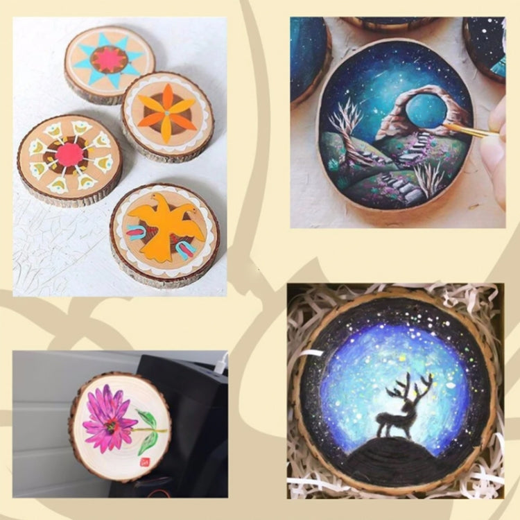 10 PCS Log Round Wood Pieces Hand-painted Decorative Shooting Props, Size:Small